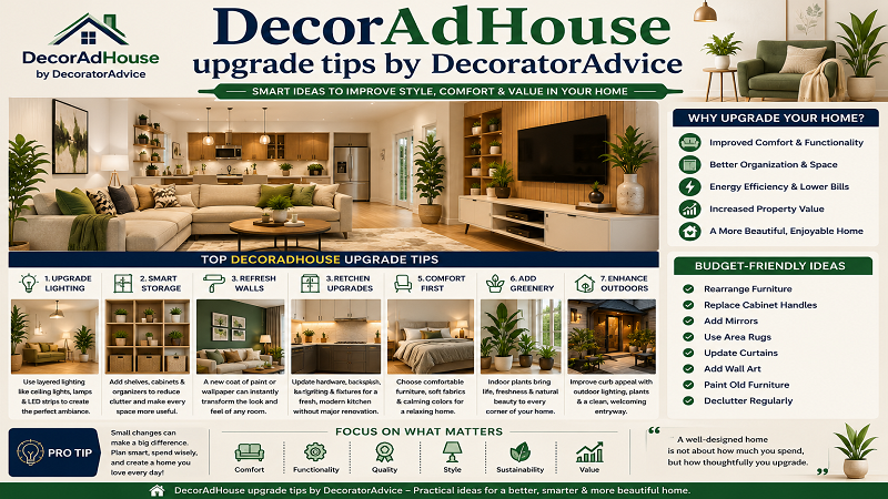 DecorAdHouse upgrade tips by DecoratorAdvice